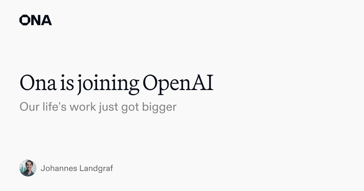 Ona is joining OpenAI announcement artwork